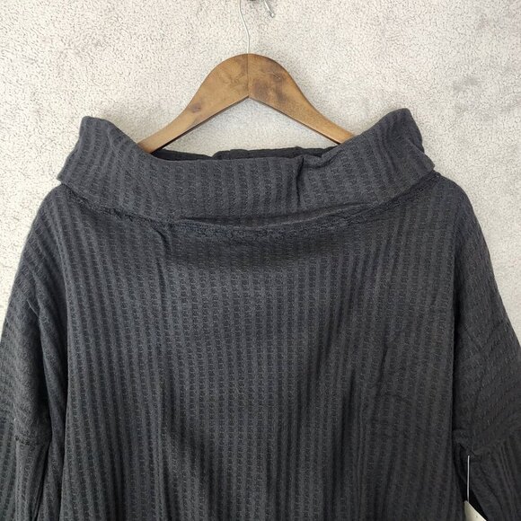 NWT Free People Juicy M Long sleeve Thermal Cowl neck Open Back Ribbed Sweater - Picture 5 of 13